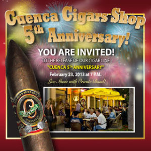 Press Release: Cuenca Cigars Fifth Anniversary Party