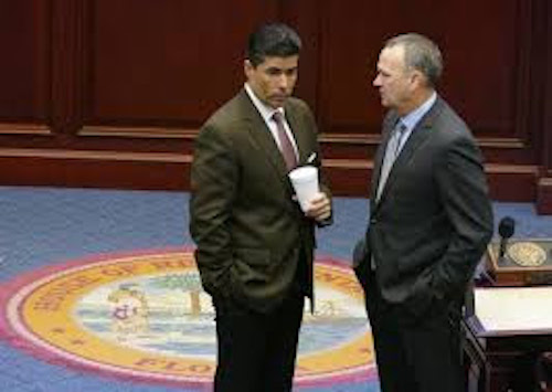 Jose Oliva (Left) with Current Florida House Speaker Richard Corcoran (Right)