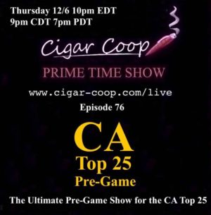 Announcement: Prime Time Episode 76 – The CA Top 25 Pre-Game Show 2018 10pm EDT 9pm CDT 7pm PDT