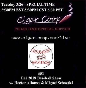 Announcement: Prime Time Special Edition #51: The 2019 MLB Baseball Season Preview – 9:30pm EDT, 8:30pm CDT, 6:30pm PDT