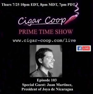 Announcement: Prime Time Episode 103 – Juan Martinez, Joya de Nicaragua