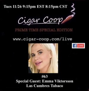 Announcement: Prime Time Special Edition 63 – Emma Viktorsson, Las Cumbres Tabaco