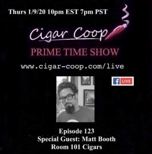 Announcement: Prime Time Episode 123 – Matt Booth, Room101 Cigars
