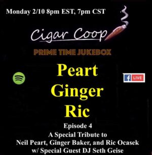 Announcement: Prime Time Jukebox Episode 4 – Neil Peart, Ginger Baker and Ric Ocasek