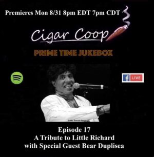 Announcement: Prime Time Jukebox Episode 17 – The Little Richard Tribute Show with Bear Duplisea