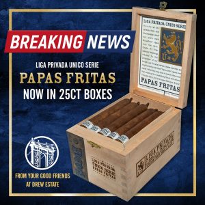 Cigar News: Drew Estate Moves Papas Fritas to 25-Count Boxes