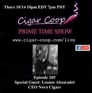 Announcement: Prime Time Episode 205 – Leonor Abzaradel, Nova Cigars