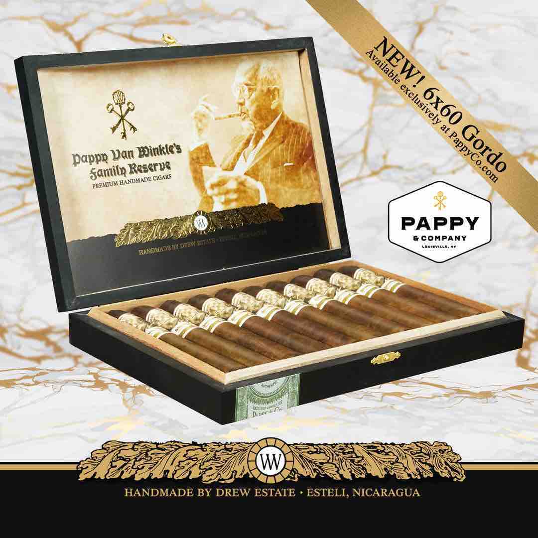Cigar News: Drew Estate Adds Pappy Van Winkle Family Reserve Barrel Fermented Gordo