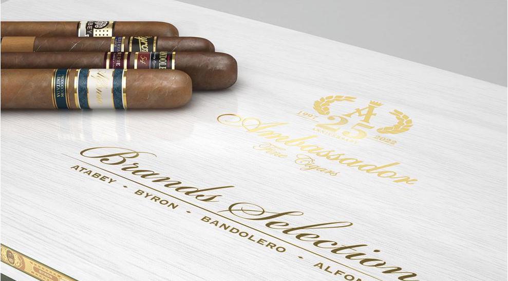 Ambassador Fine Cigars 25th Anniversary Humidor: Atabey, Byron, Bandelero, Alfonso